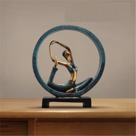 Moderna Abstrakta Harpikskulpturer för Kontorsdekoration 11 Tum