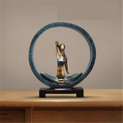 Moderna Abstrakta Harpikskulpturer för Kontorsdekoration 11 Tum