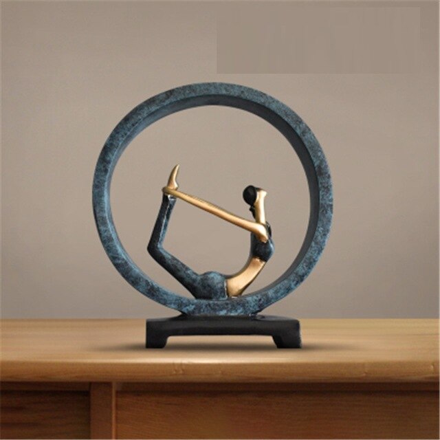 Moderna Abstrakta Harpikskulpturer för Kontorsdekoration 11 Tum