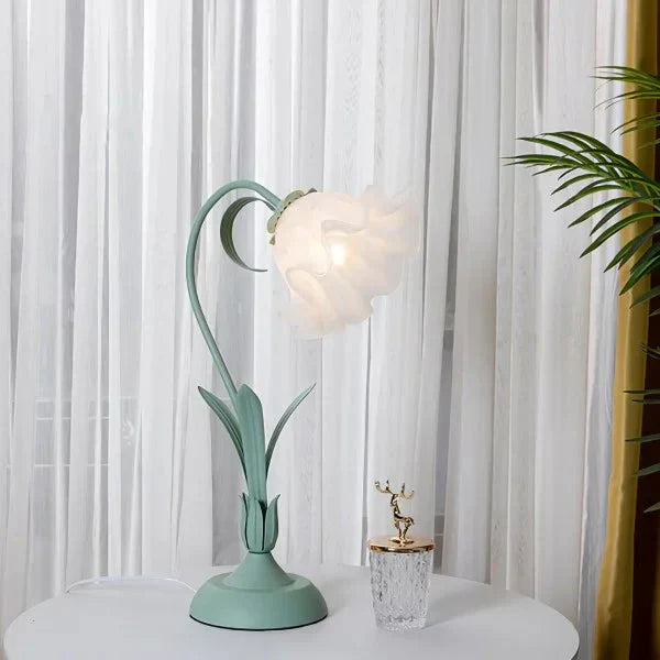 Klassisk Vintage Justerbar Blomsterbordslampa – Stilfull och Funktionell Ljus