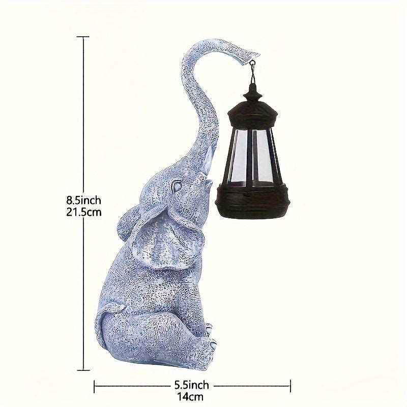 Solig Elefant Lampa – Väderbeständig och Automatisk