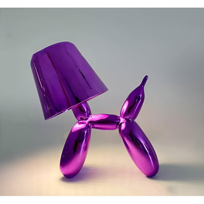 Pawsitive Glow: Kreativ elektropläterad hundlampa för det trendiga hemmet eller kontoret