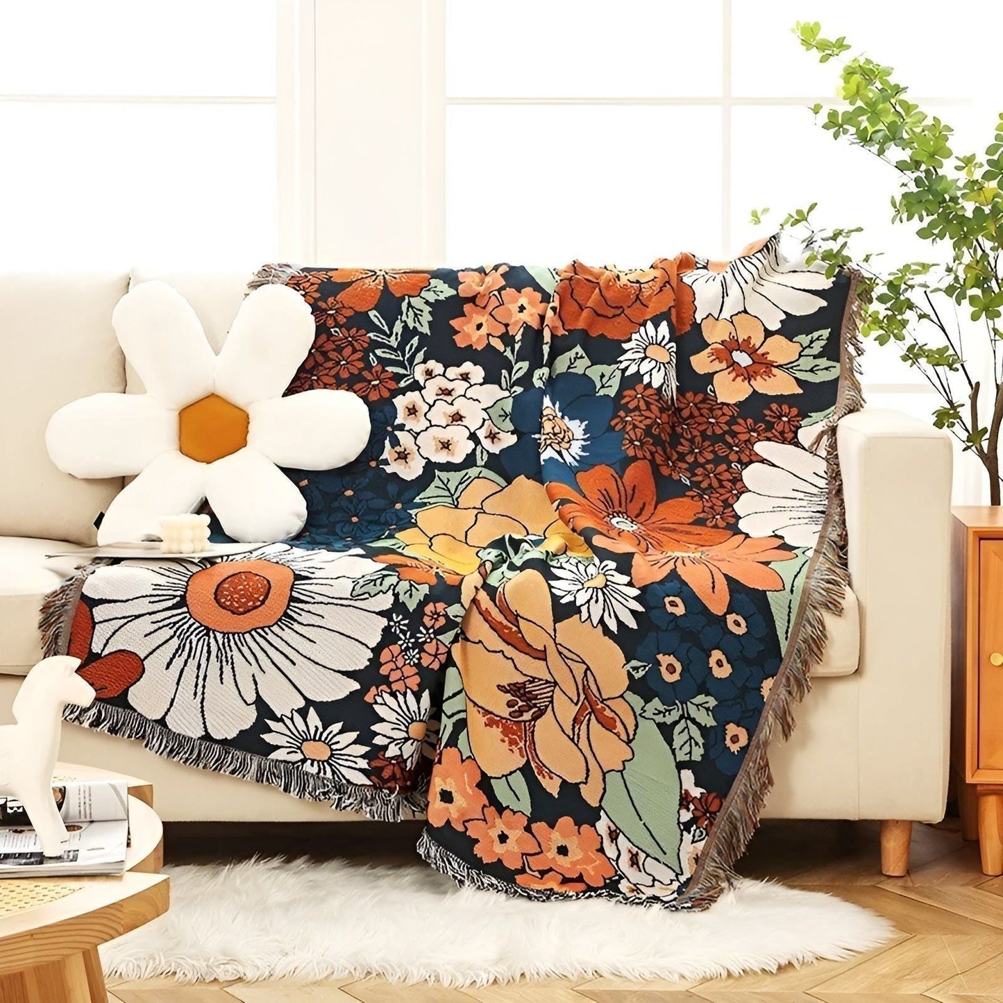 LeopardLuxe Blanket - Multifunktionell Leopard-överdragsteck med Cobertor-puffar