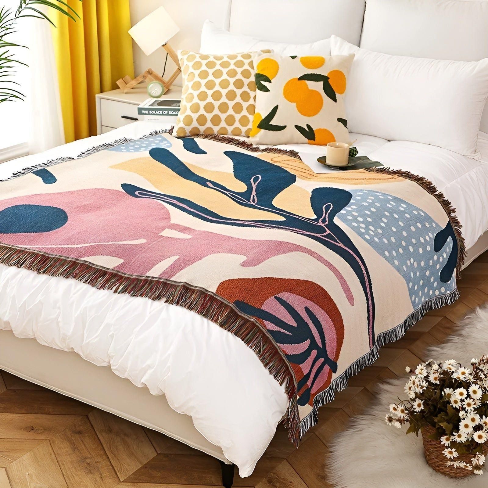 LeopardLuxe Blanket - Multifunktionell Leopard-överdragsteck med Cobertor-puffar