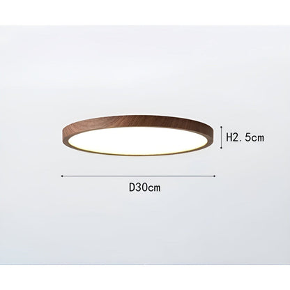 GrainGlow Light - Modern Ultra-Tunna Trä Taklampa