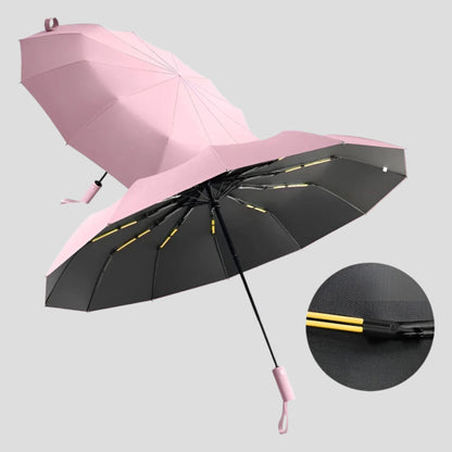 Fällbar paraply – Vindbeständig &amp; UV-skydd | Kompakt &amp; Hållbar