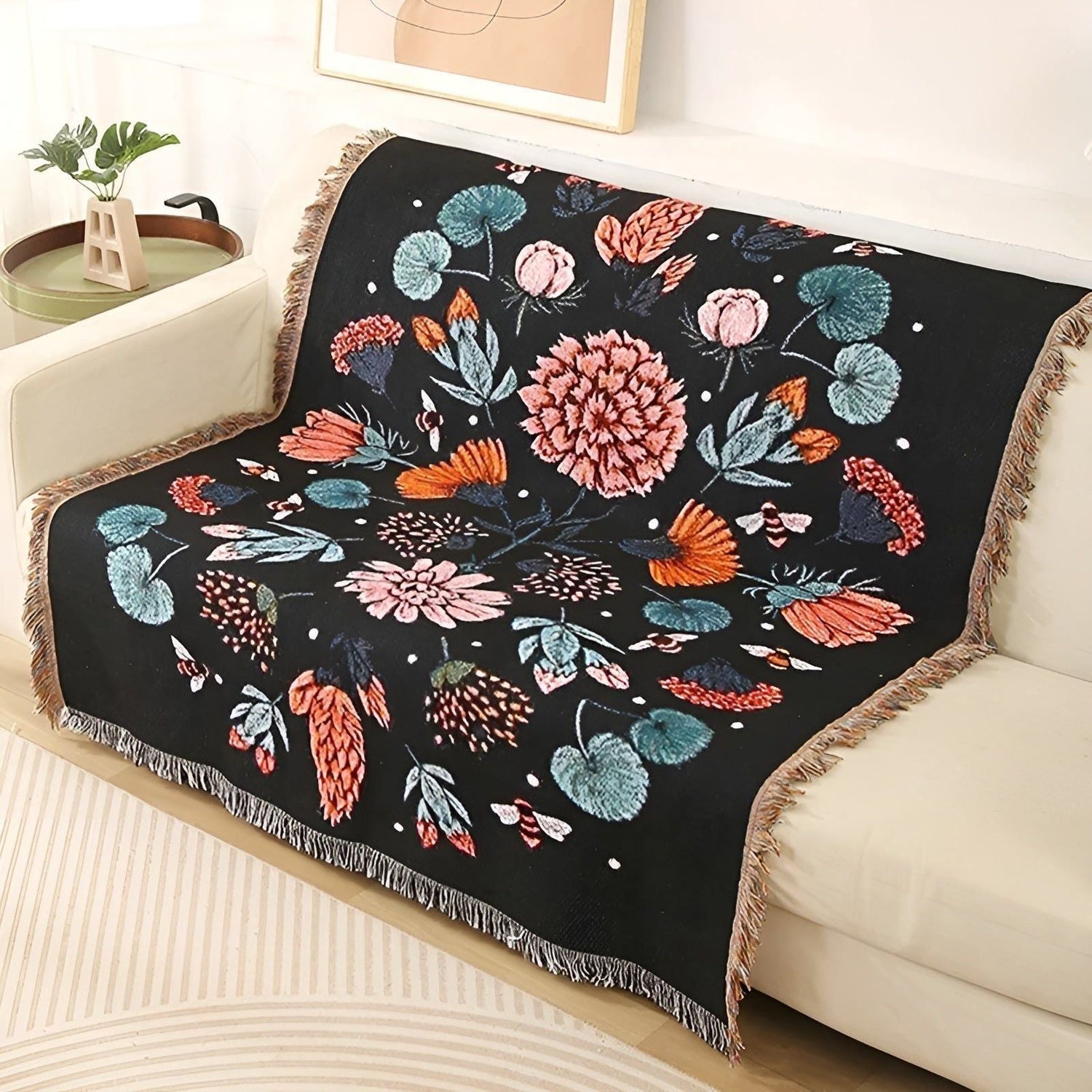 LeopardLuxe Blanket - Multifunktionell Leopard-överdragsteck med Cobertor-puffar
