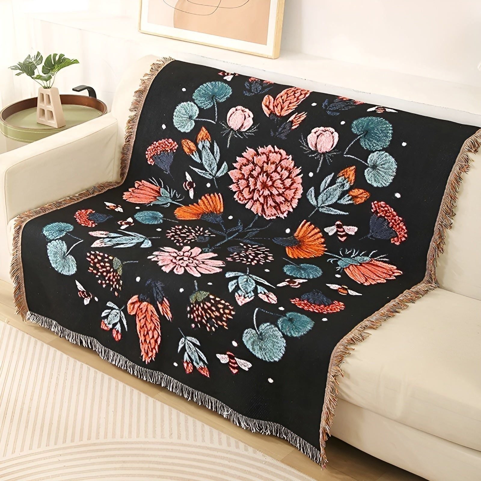LeopardLuxe Blanket - Multifunktionell Leopard-överdragsteck med Cobertor-puffar
