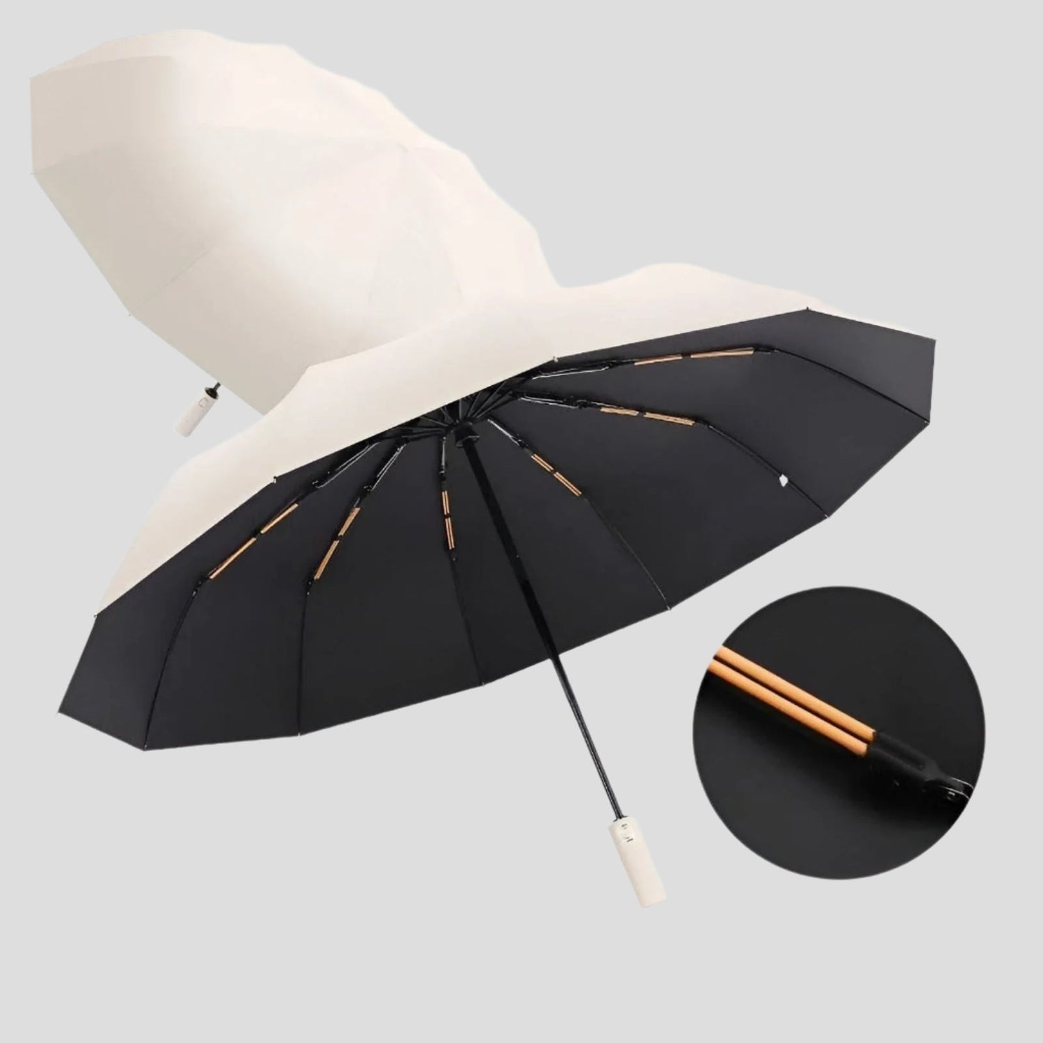 Fällbar paraply – Vindbeständig &amp; UV-skydd | Kompakt &amp; Hållbar