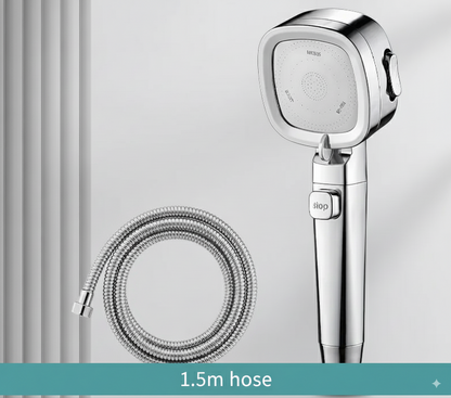 HydraFlow Högtryck Duschhuvud – 3 Strålarter, vattensparande &amp; robust ABS-material