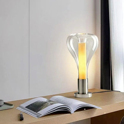 MagmaGlow - Konstnärlig Bordslampa med Lavastenar