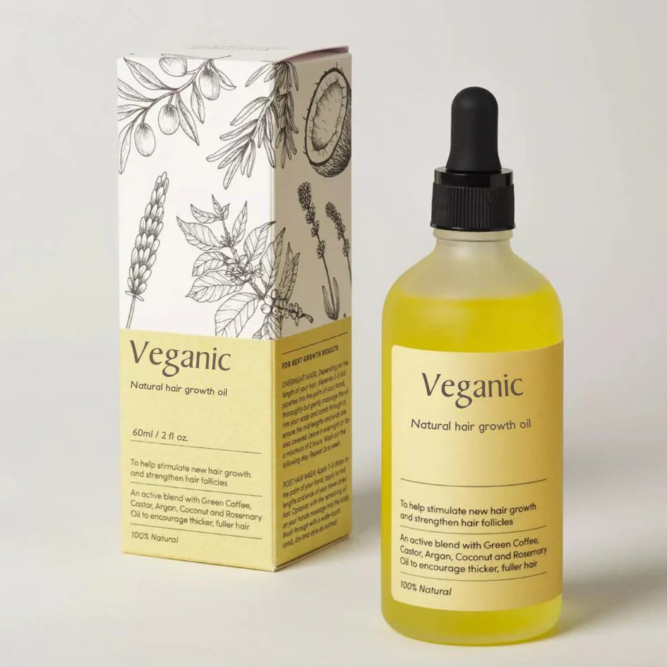 Veganskt hårväxtolja | Naturlig booster för sunt hårväxt