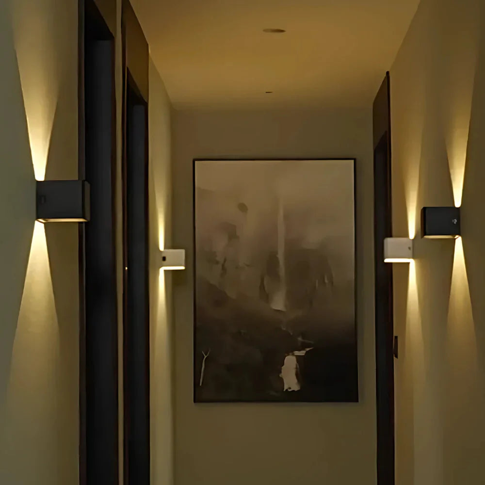 Vägglampa Svart Aluminium Justerbar Kub LED