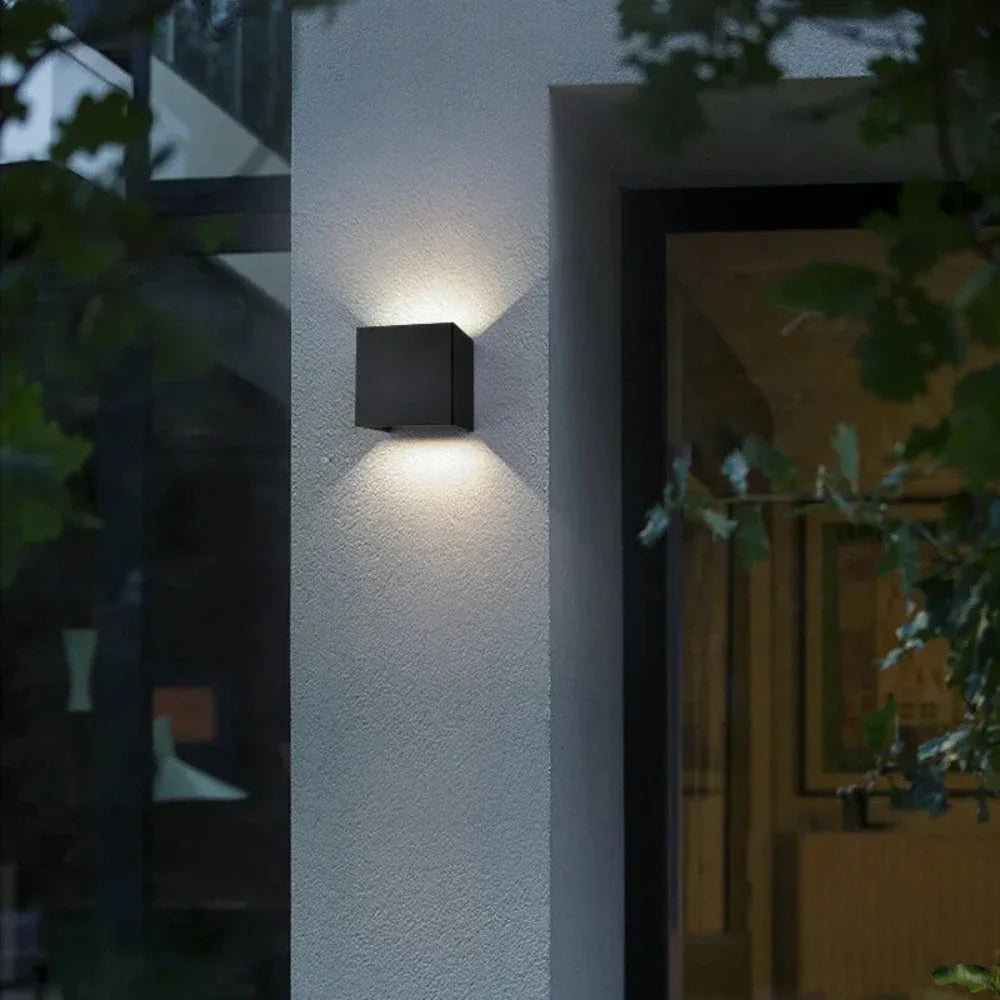 Vägglampa Svart Aluminium Justerbar Kub LED