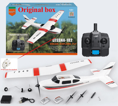 Fjärrstyrd leksaksplan med stabiliserad flygning