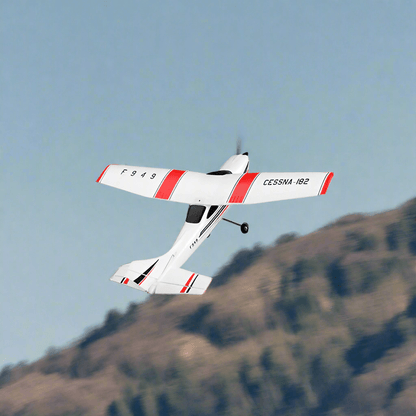 Fjärrstyrd leksaksplan med stabiliserad flygning