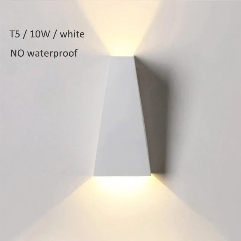 10W Vattentät LED Vägglampa Armatur med Dubbelhuvuden för Inomhus- och Utomhusväggljus