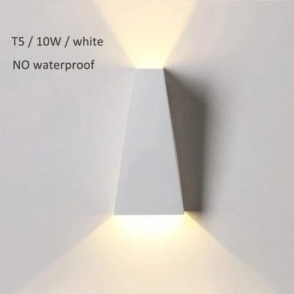 10W Vattentät LED Vägglampa Armatur med Dubbelhuvuden för Inomhus- och Utomhusväggljus