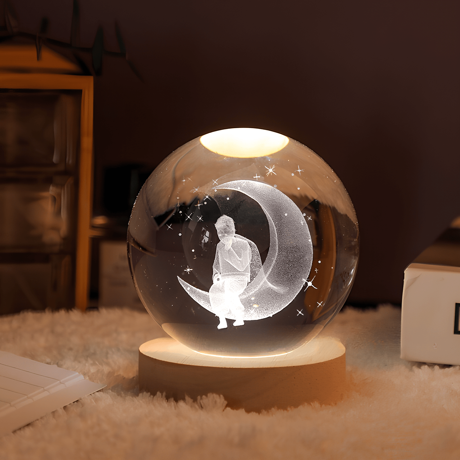 3D Kristallkulor LED Ljus