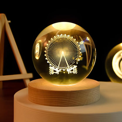 3D Kristallkulor LED Ljus