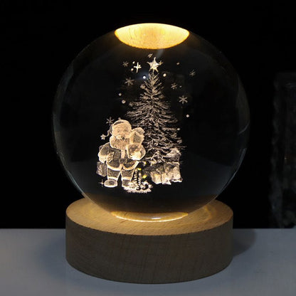 3D Kristallkulor LED Ljus