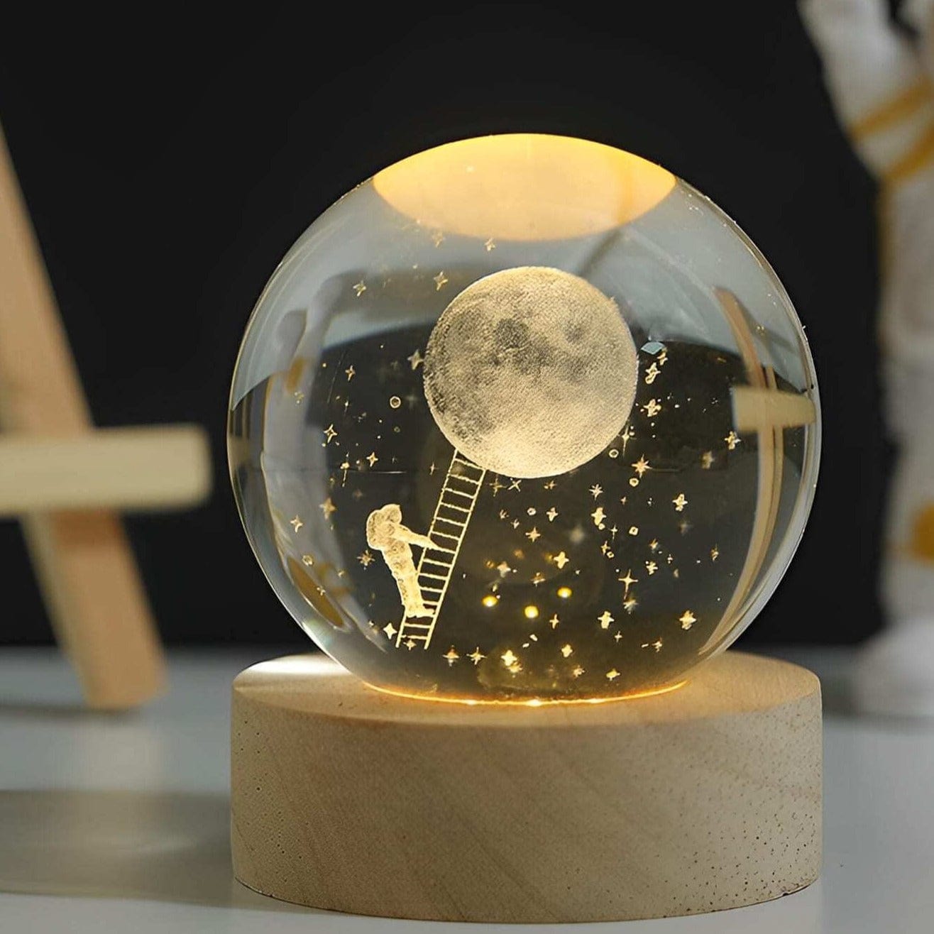 3D Kristallkulor LED Ljus