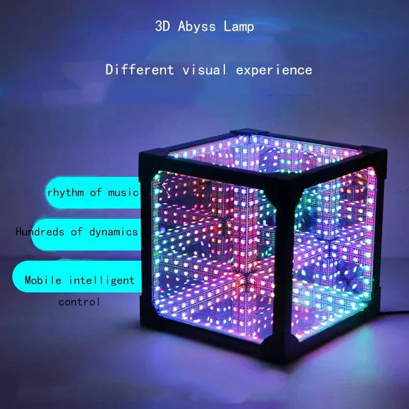 3D Kub Abyss Skrivbord Atmosfär Ljus