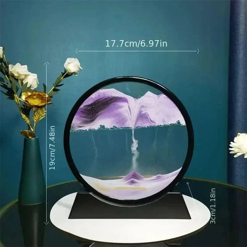3D Sandur H glaskropp Rörlig Sand