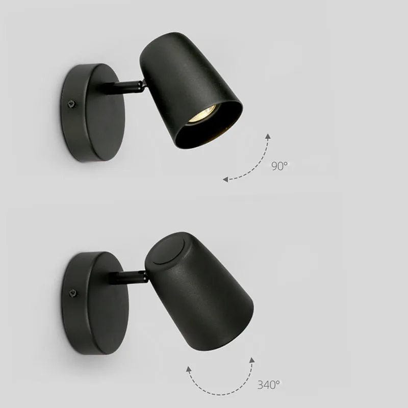 5W LED Vägglampa - Justerbar Fäste - Vikbar Rotation - Varm/Kall Vit - Aluminiumkropp - Modern Design