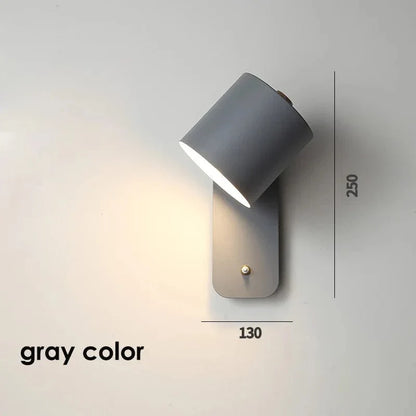 Justerbar Nordisk Vägglampa med Rotabel Sconcelampa och Integrerad Strömbrytare – Inomhus Vägglampor för Heminredning