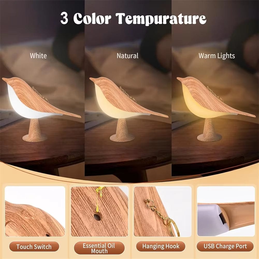 Fågel Laddningsbar Nattlampa