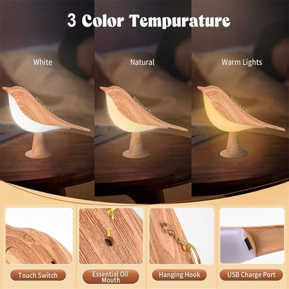 Fågel Laddningsbar Nattlampa