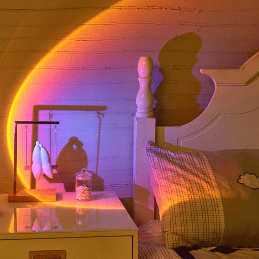 Färgförändrande solnedgångslampa USB-driven