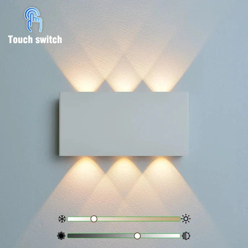 Trådlös LED-vägglampa med touchkontroll – Uppladdningsbar - Dimbar - Minimalistisk design - Tre färgtemperaturer - Inomhusbruk