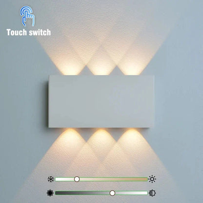 Trådlös LED-vägglampa med touchkontroll – Uppladdningsbar - Dimbar - Minimalistisk design - Tre färgtemperaturer - Inomhusbruk