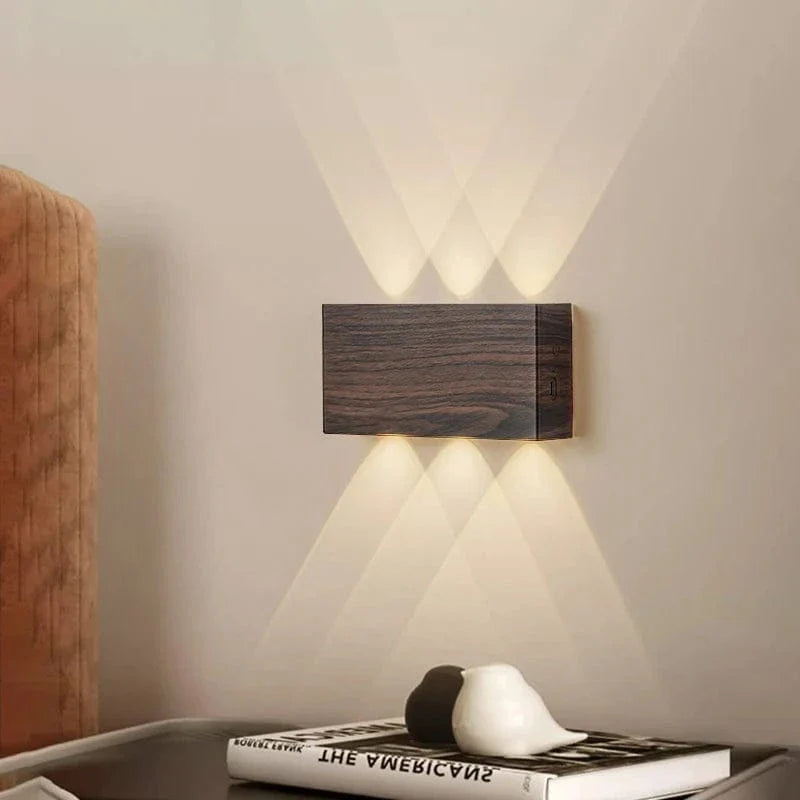 Trådlös LED-vägglampa med touchkontroll – Uppladdningsbar - Dimbar - Minimalistisk design - Tre färgtemperaturer - Inomhusbruk