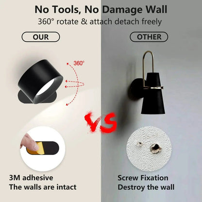 Batteridriven vägglampa - Uppladdningsbar vägglampa - Ambilume