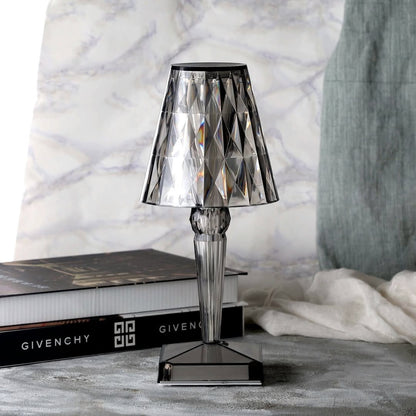 Kristall uppladdningsbar bordslampa