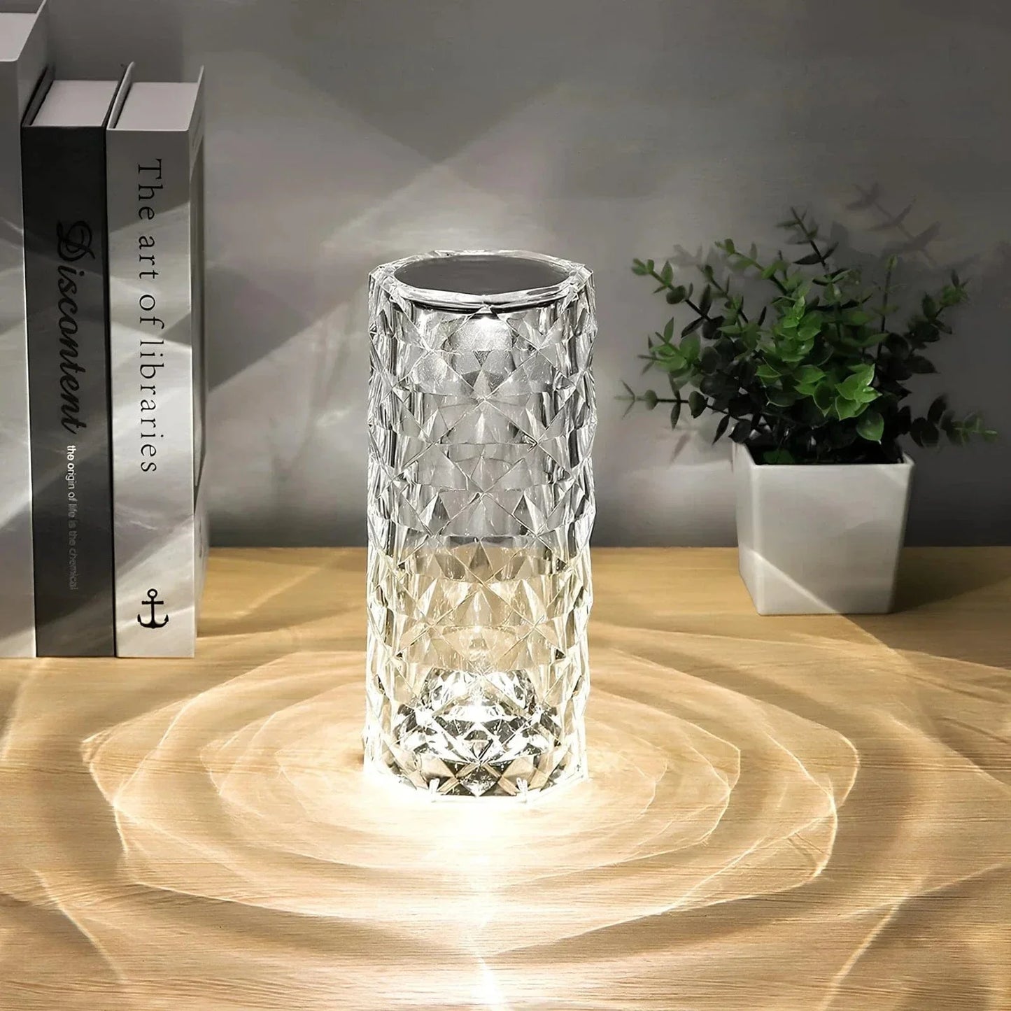 Crystal Touch Elegant Rechargeable Table Lamp