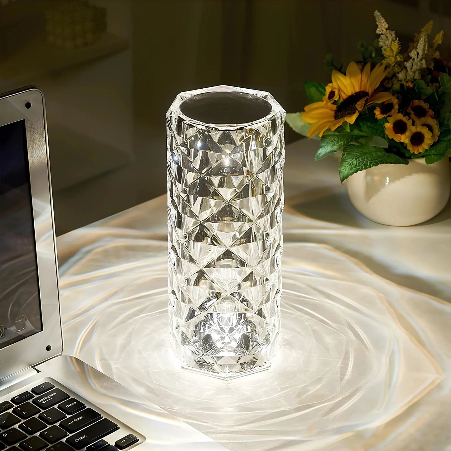Crystal Touch Elegant Rechargeable Table Lamp