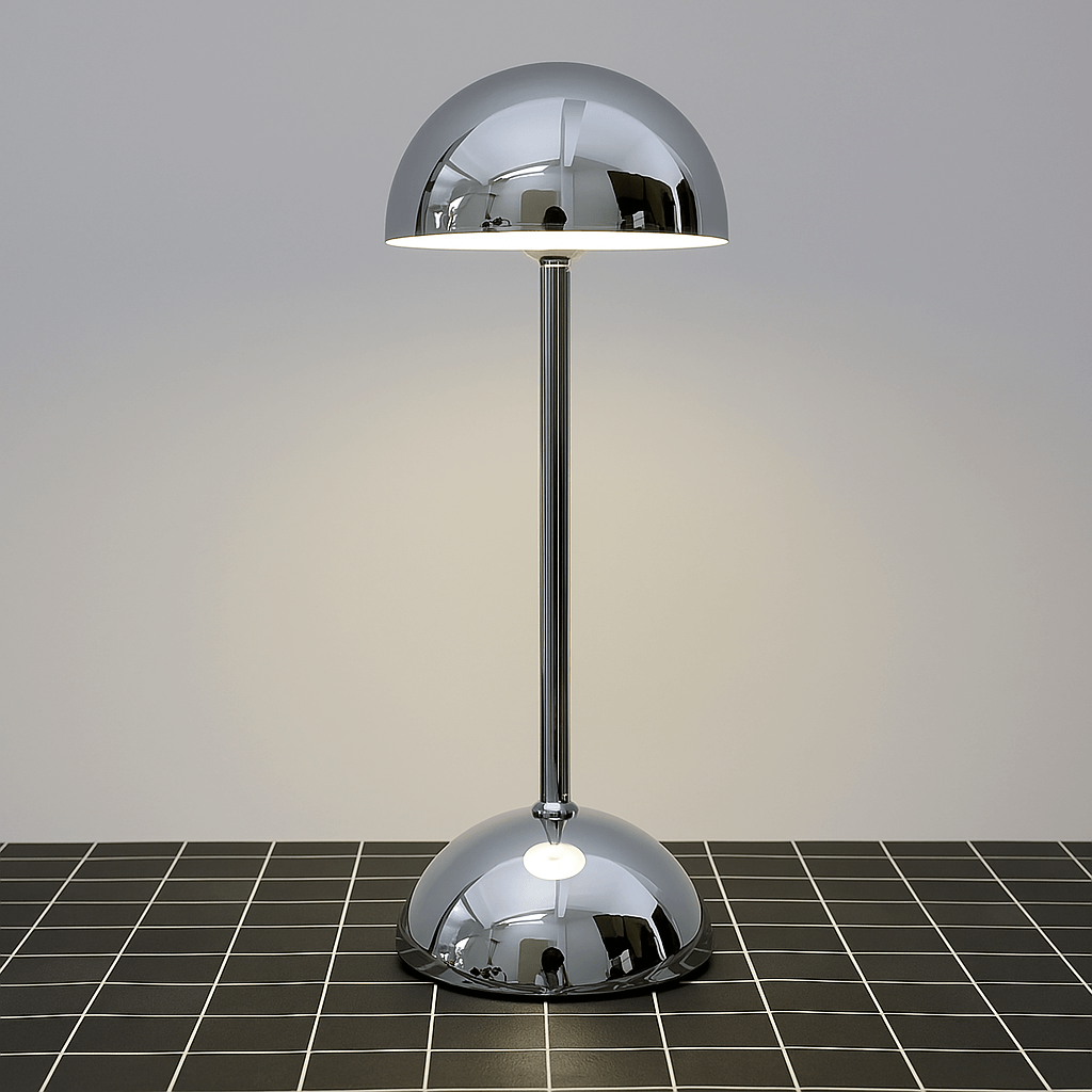 Dimbar Krom Finish LED Uppladdningsbar Bordslampa