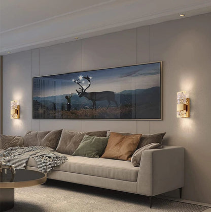 Dimbar LED Kristall Vägglampa med Fjärrkontroll, Justerbar 3000K-6000K för Badrum, Vardagsrum och Sovrum Sconces