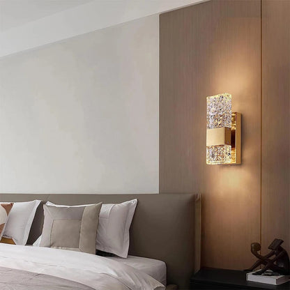 Dimbar LED Kristall Vägglampa med Fjärrkontroll, Justerbar 3000K-6000K för Badrum, Vardagsrum och Sovrum Sconces