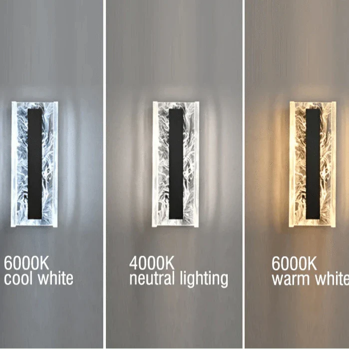 Dimbar LED Vägglampa, 12W Modern Akryl- och Kopparvägglampa för Vardagsrum och Sovrum Belysning