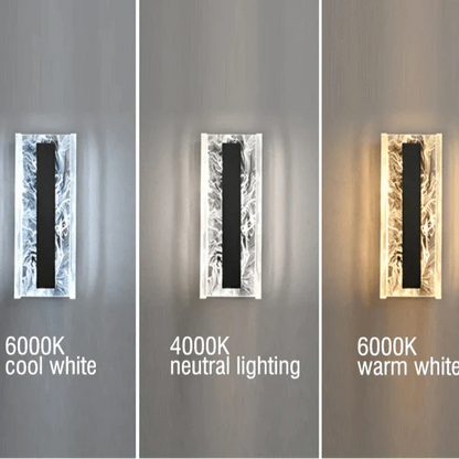 Dimbar LED Vägglampa, 12W Modern Akryl- och Kopparvägglampa för Vardagsrum och Sovrum Belysning