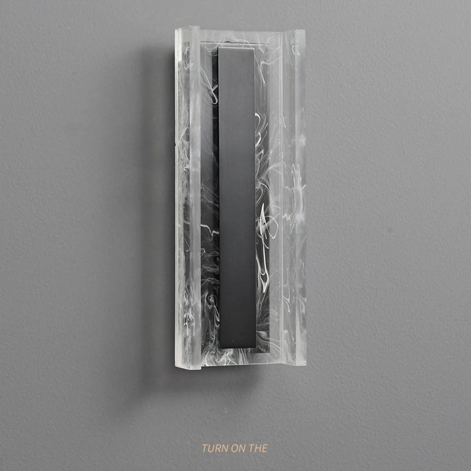 Dimbar LED Vägglampa, 12W Modern Akryl- och Kopparvägglampa för Vardagsrum och Sovrum Belysning