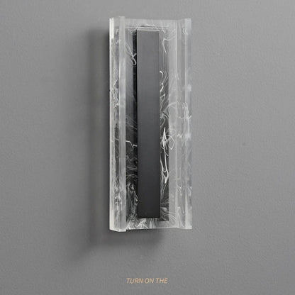 Dimbar LED Vägglampa, 12W Modern Akryl- och Kopparvägglampa för Vardagsrum och Sovrum Belysning