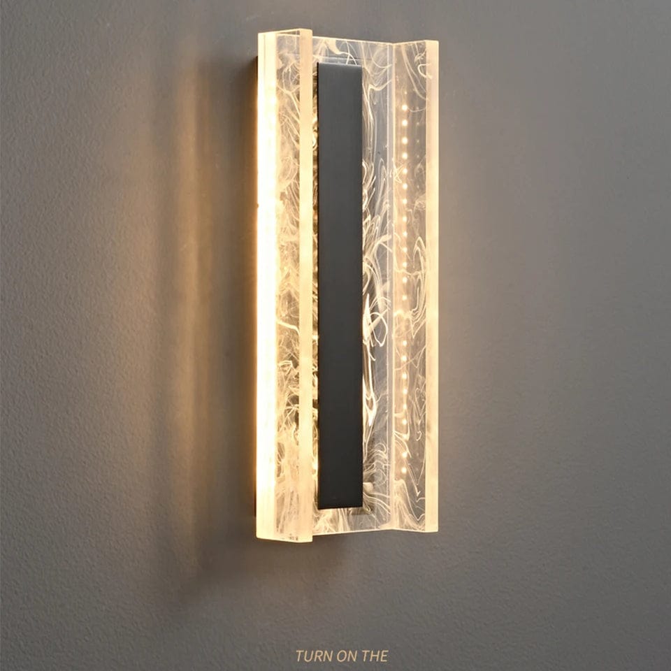 Dimbar LED Vägglampa, 12W Modern Akryl- och Kopparvägglampa för Vardagsrum och Sovrum Belysning