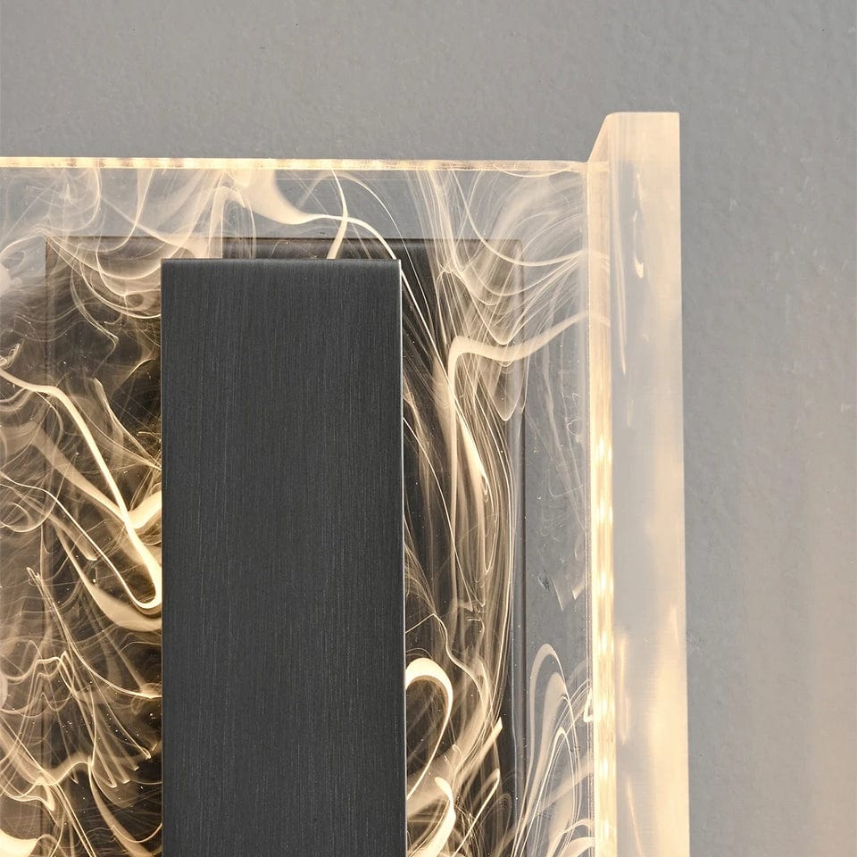 Dimbar LED Vägglampa, 12W Modern Akryl- och Kopparvägglampa för Vardagsrum och Sovrum Belysning