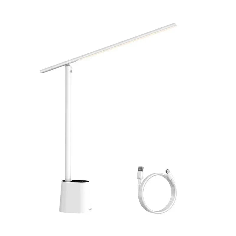 Dimbar Uppladdningsbar LED Skrivbordslampa – Fällbar Design - Smart Anpassningsbar Ljusstyrka - 180° Rotation - Justerbar Färgtemperatur - Ögonskydd